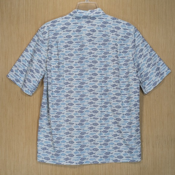 L.L.Bean Shirt‎ Tropics Fish Casual Men's Short Sleeve Button Down Men's Small - Picture 5 of 7